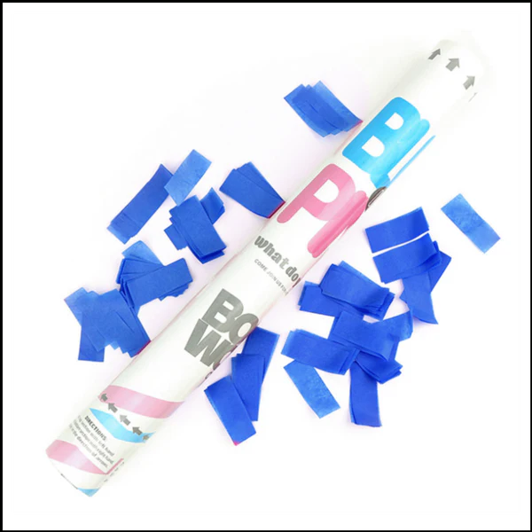 Gender Reveal Confetti Cannons - Blue